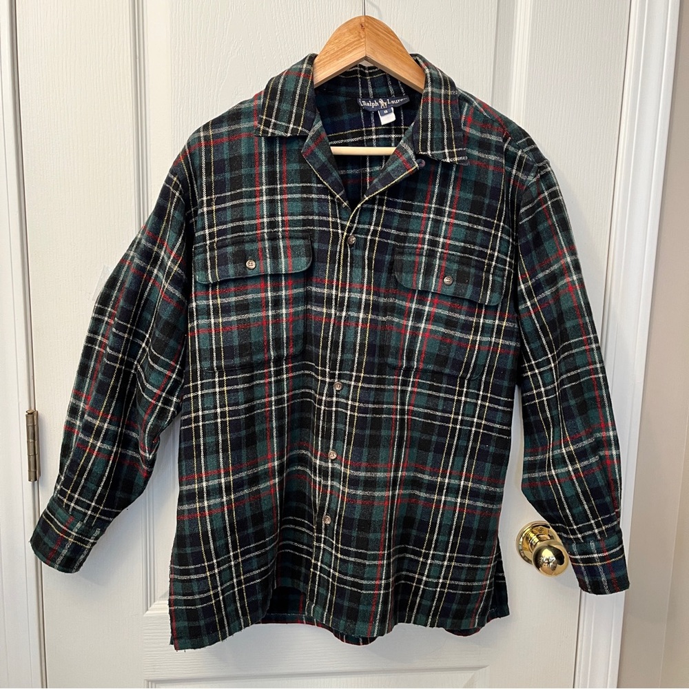 Ralph Lauren Wool Plaid Shacket Jacket Women’s Size 8